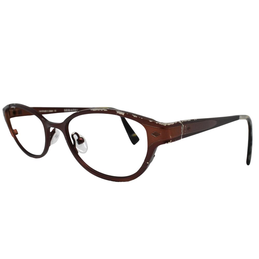 Seraphin Ivy 8500 Dark Brown 49-19-140mm Eyeglasses FRAMES ONLY - POOR CONDITION